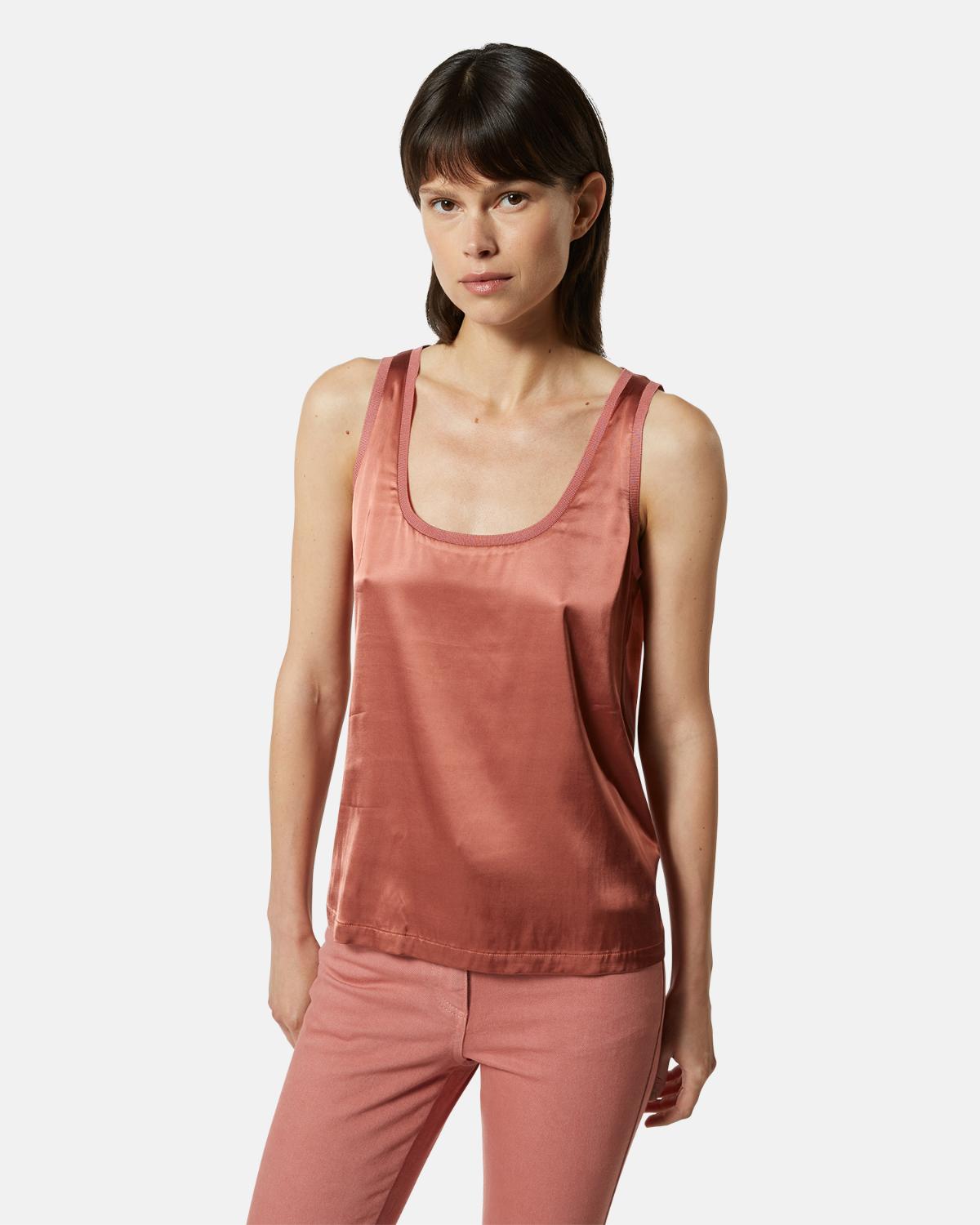 Top in satin con scollo rotondo Top Silvian Heach