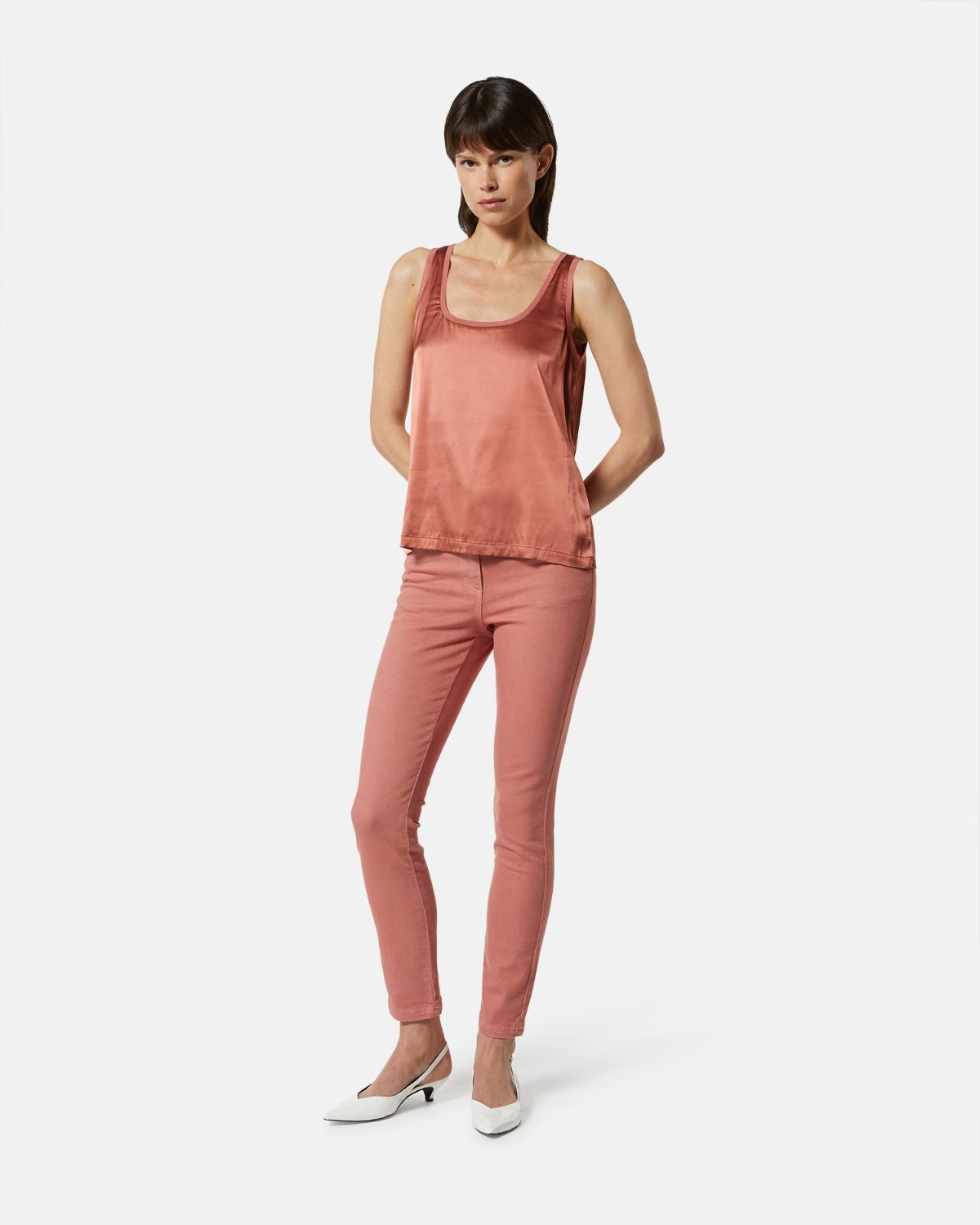 Top in satin con scollo rotondo Top Silvian Heach