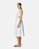 Midi dress with embroidery and cut-out details - Silvian Heach