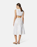 Midi dress with embroidery and cut-out details - Silvian Heach