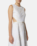 Midi dress with embroidery and cut-out details - Silvian Heach