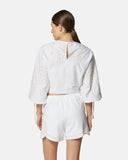Top crop con ricami e maniche a sbuffo - Silvian Heach