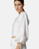 Top crop con ricami e maniche a sbuffo - Silvian Heach