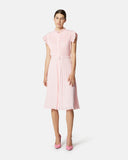 Pleated midi dress with belt - Silvian Heach
