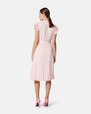 Pleated midi dress with belt - Silvian Heach