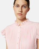 Pleated midi dress with belt - Silvian Heach