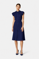 Pleated midi dress with belt Silvian Heach dress