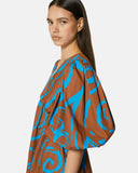 Short dress with V-neck and decorative ruffles - Silvian Heach