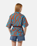 Camicia oversize con stampa grafica e cintura regolabile - Silvian Heach