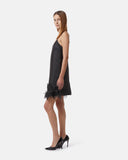 Short dress with floral applications in satin fabric - Silvian Heach