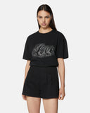 T-shirt with Love writing in rhinestones - Silvian Heach