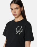 T-shirt con scritta strass - Silvian Heach