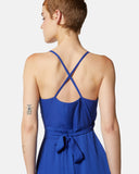 Long dress with V-neck and crossed straps on the back - Silvian Heach