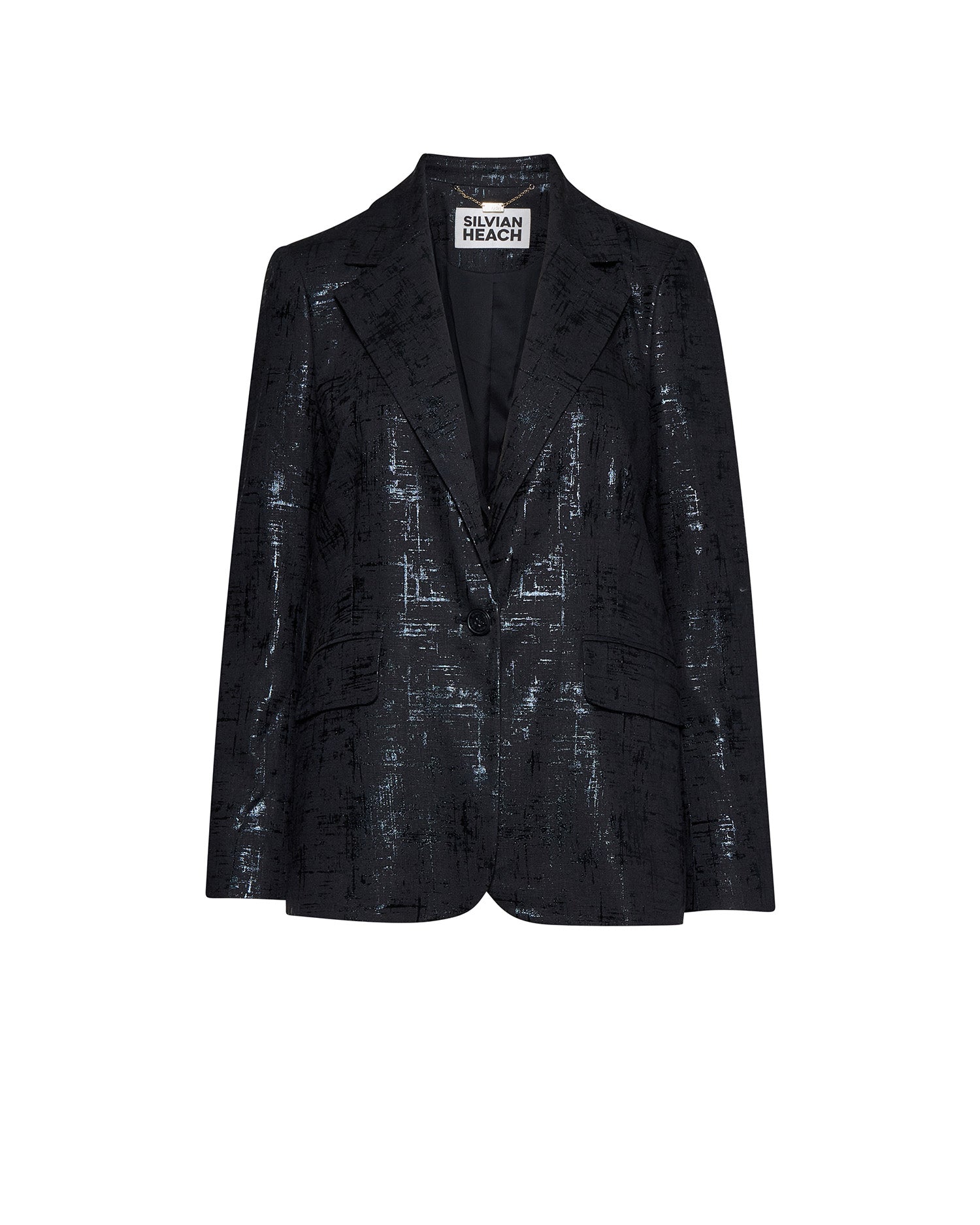 Blazer nero con paillettes effetto lucido - Silvian Heach