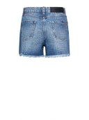 Shorts in denim con strass e dettagli sfrangiati - Silvian Heach