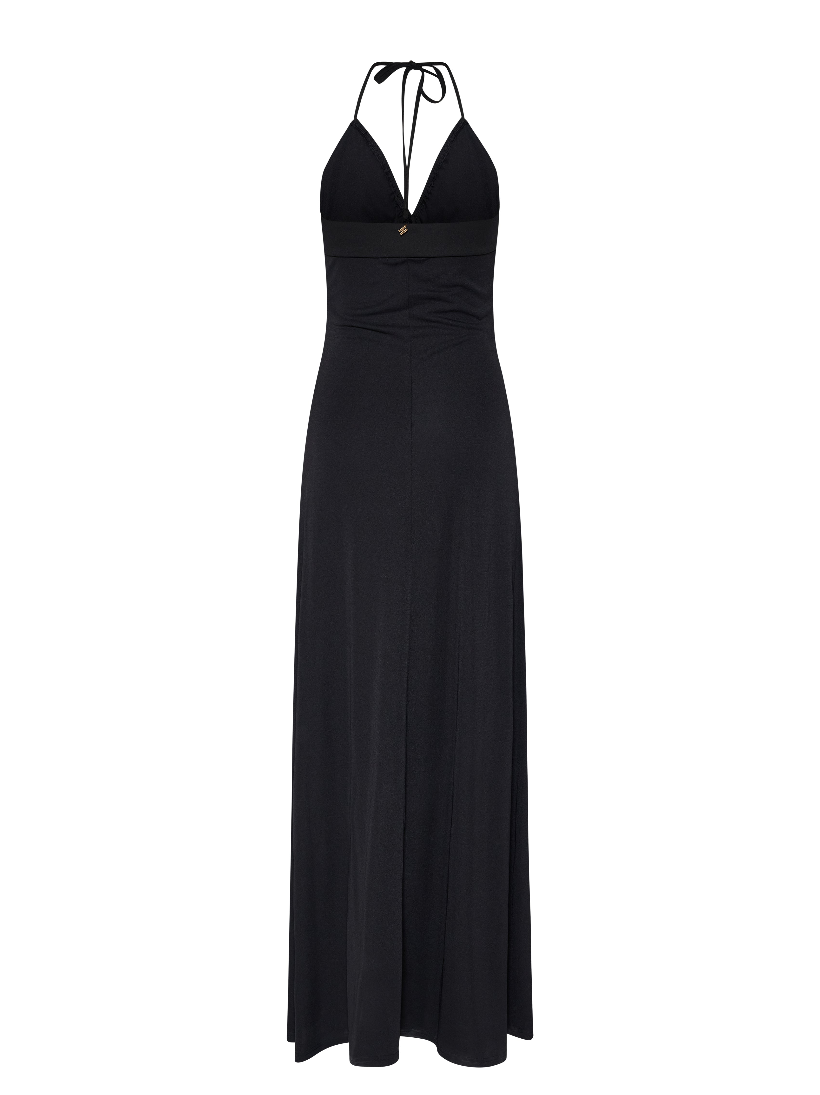 Abito Lungo con Scollo Halter e Linee Fluide - Silvian Heach