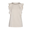 Top with jewel neckline and decorative details - Silvian Heach