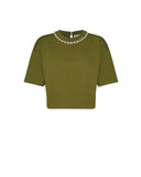 Top with neckline embellished with decorative applications - Silvian Heach