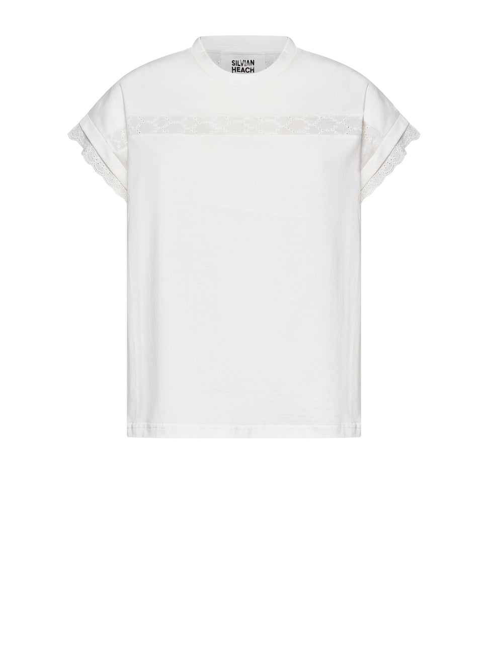 T-shirt with decorative insert and refined details - Silvian Heach