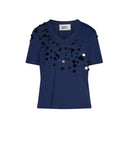 T-shirt with V-neck and decorative applications - Silvian Heach