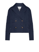 Giacca Doppiopetto Blu con Bottoni Decorativi - Silvian Heach