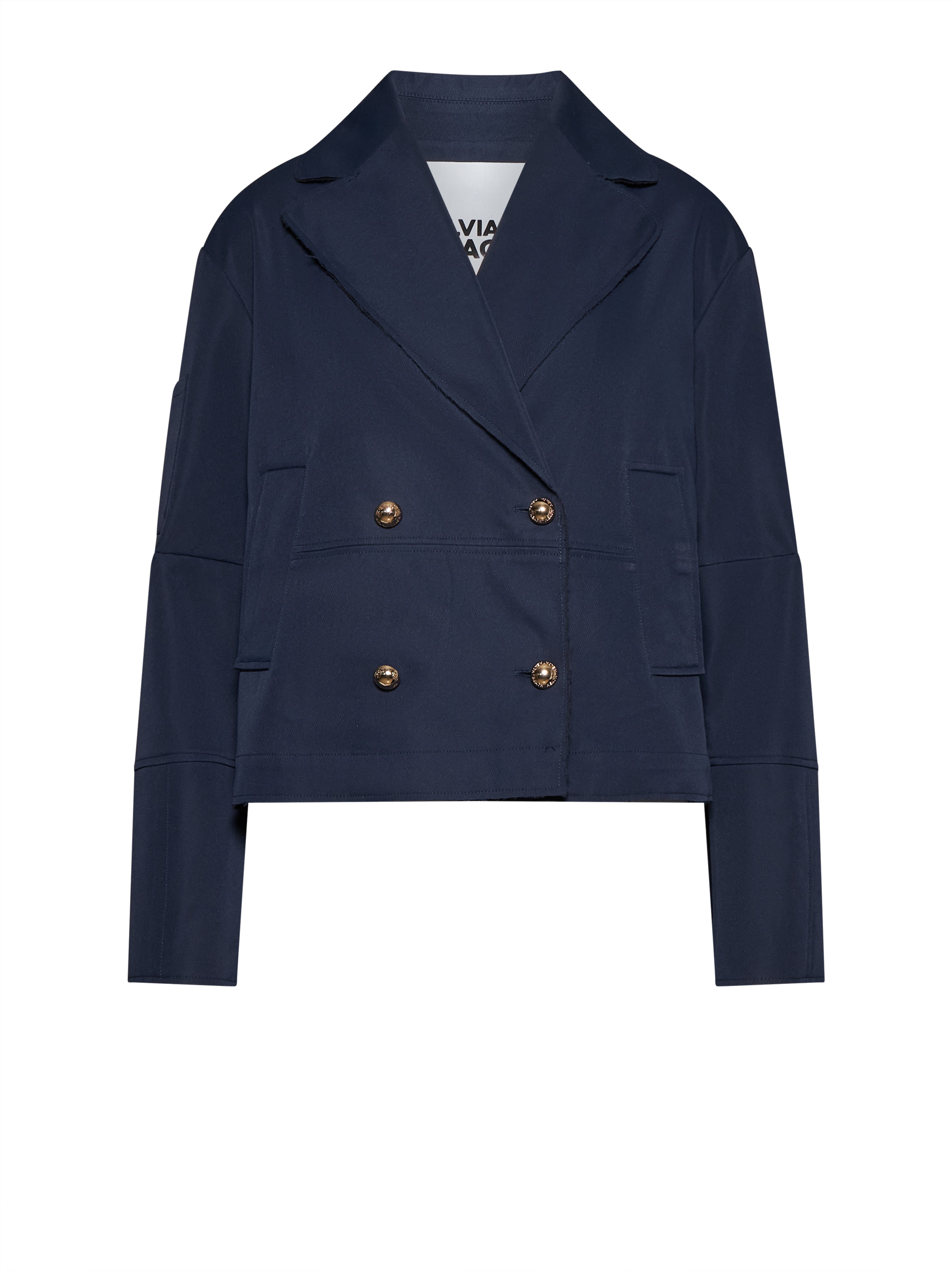 Giacca Doppiopetto Blu con Bottoni Decorativi - Silvian Heach