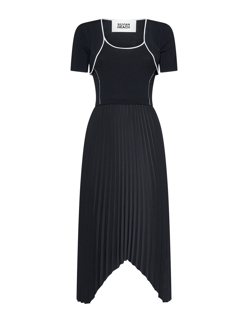 Abito senza maniche con gonna plissettata e linee architettoniche - Silvian Heach