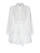 Shirt dress with matching belt and refined details - Silvian Heach