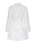 Shirt dress with matching belt and refined details - Silvian Heach