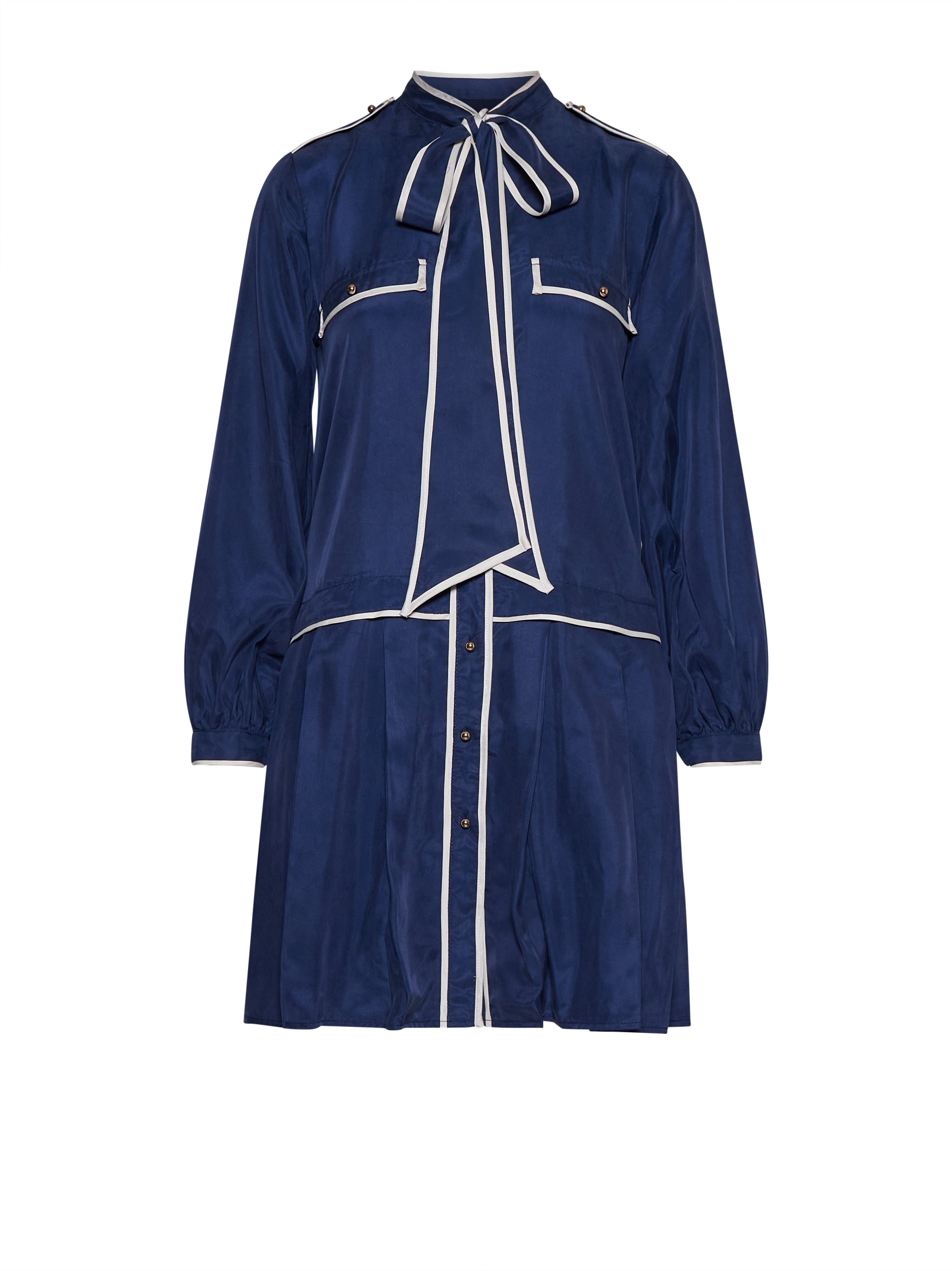 Abito con Fiocco al Collo e Dettagli a Contrasto - Silvian Heach