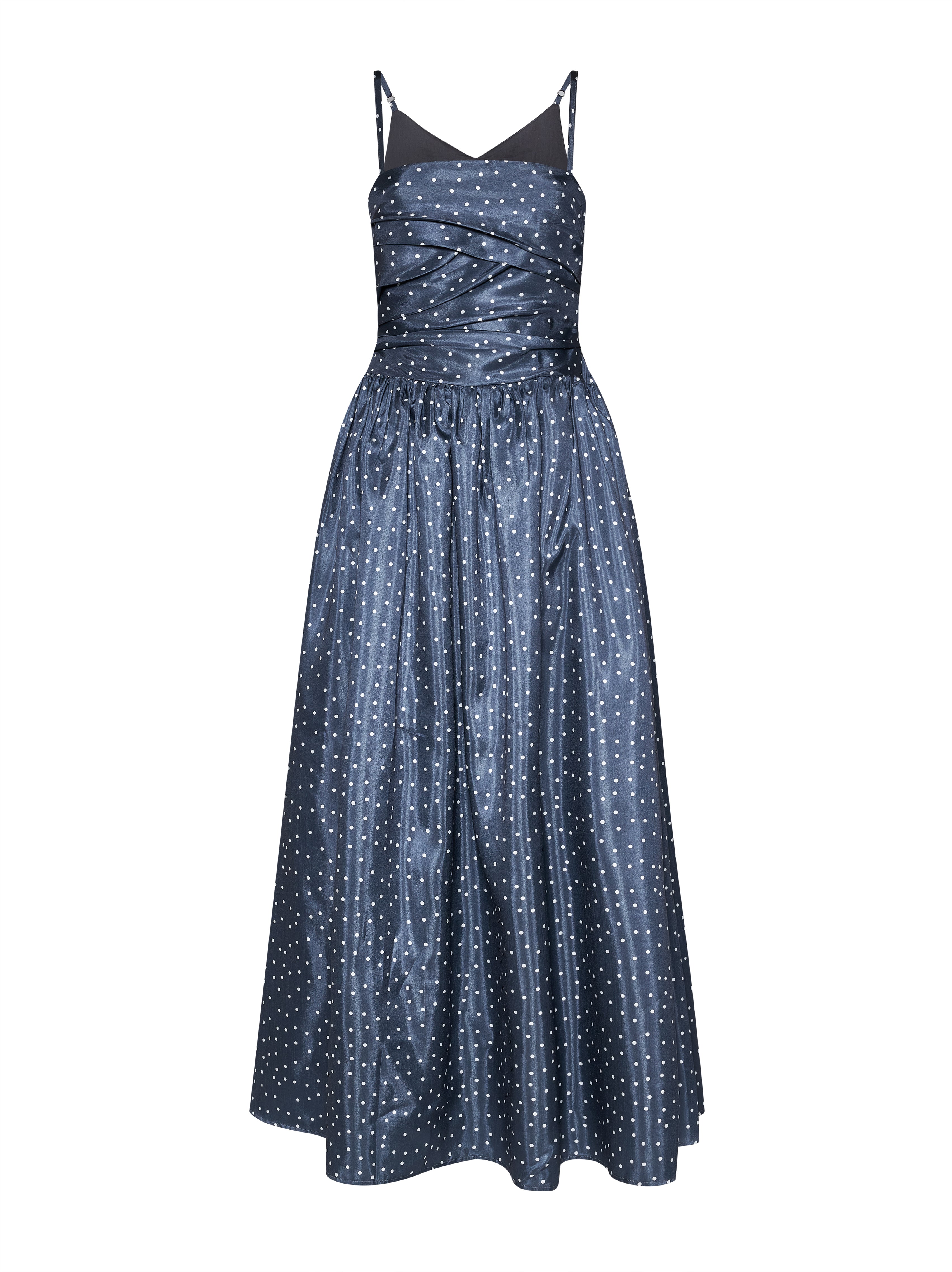 Long Dress with Graphic Pattern and Thin Straps - Silvian Heach