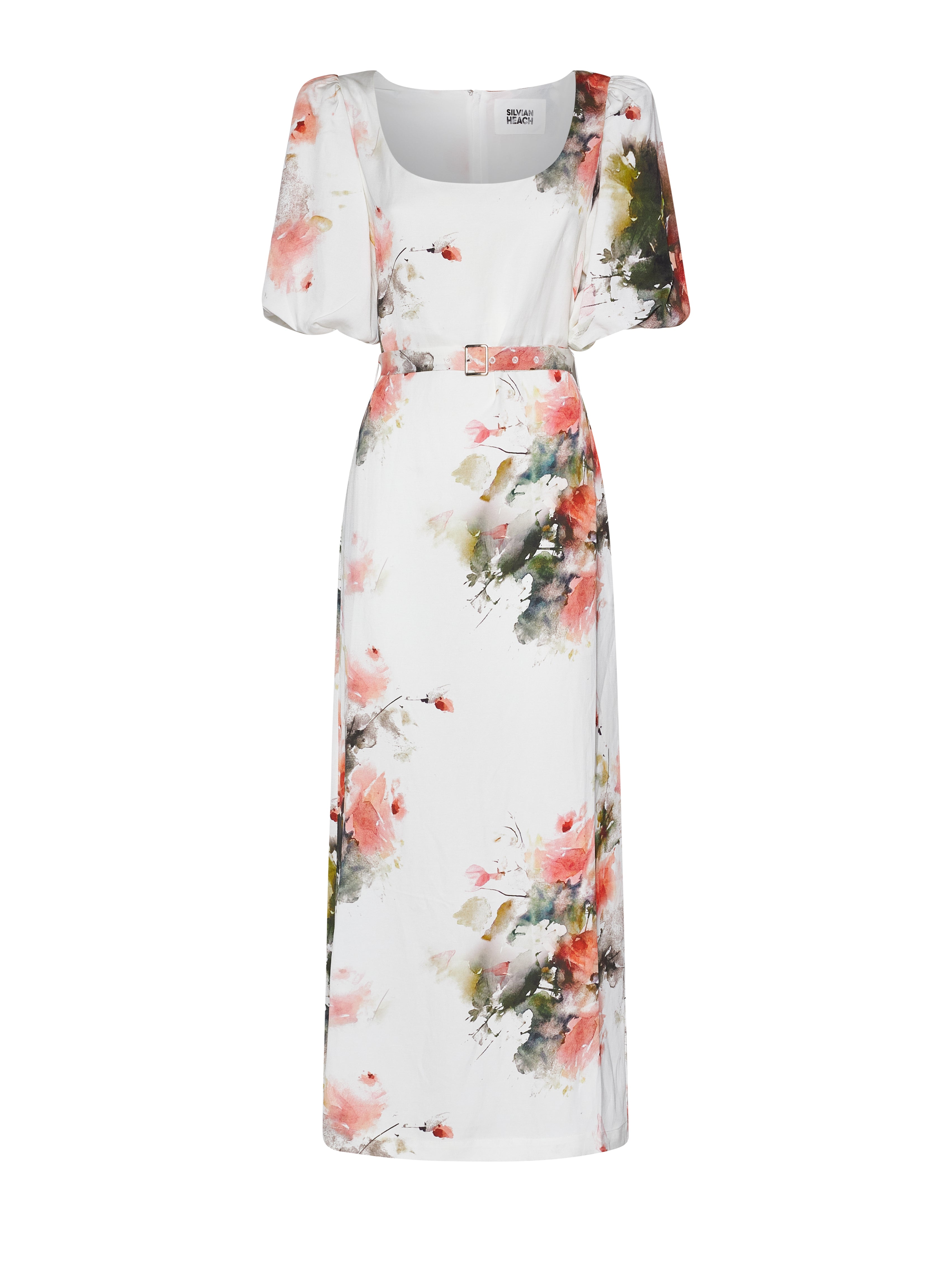 Abito Lungo con Motivo Artistico e Maniche Corte - Silvian Heach