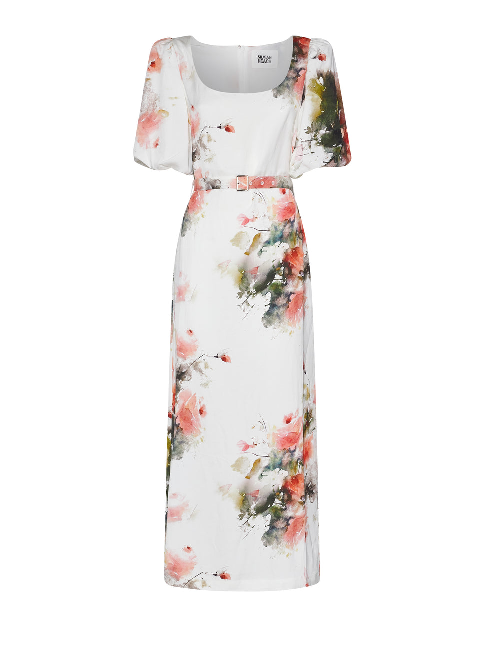 Abito Lungo con Motivo Artistico e Maniche Corte - Silvian Heach