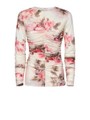 Top con motivo floreale e design drappeggiato - Silvian Heach