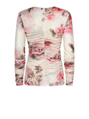 Top con motivo floreale e design drappeggiato - Silvian Heach