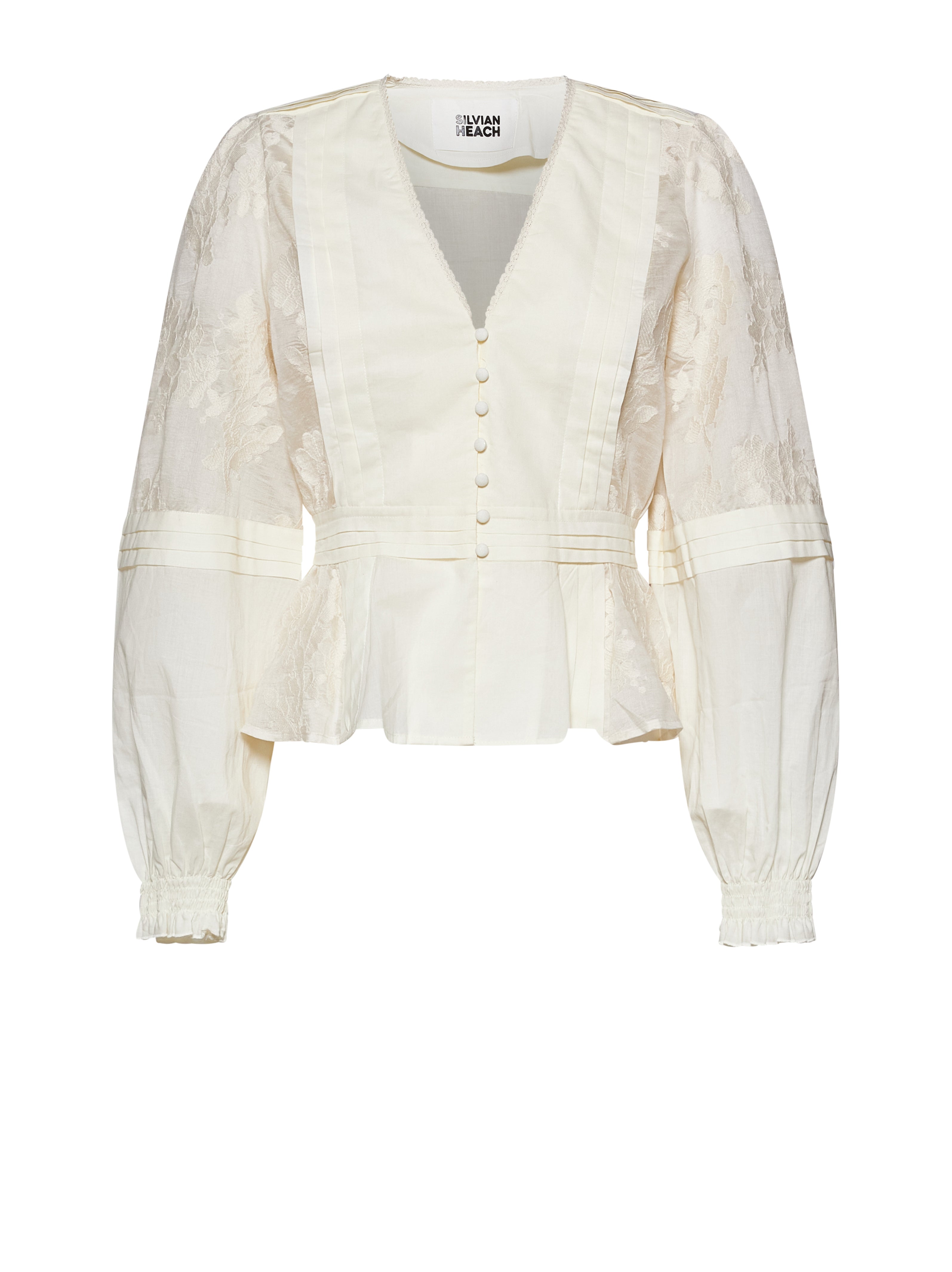 Blusa con pizzo e bottoni frontali - Silvian Heach