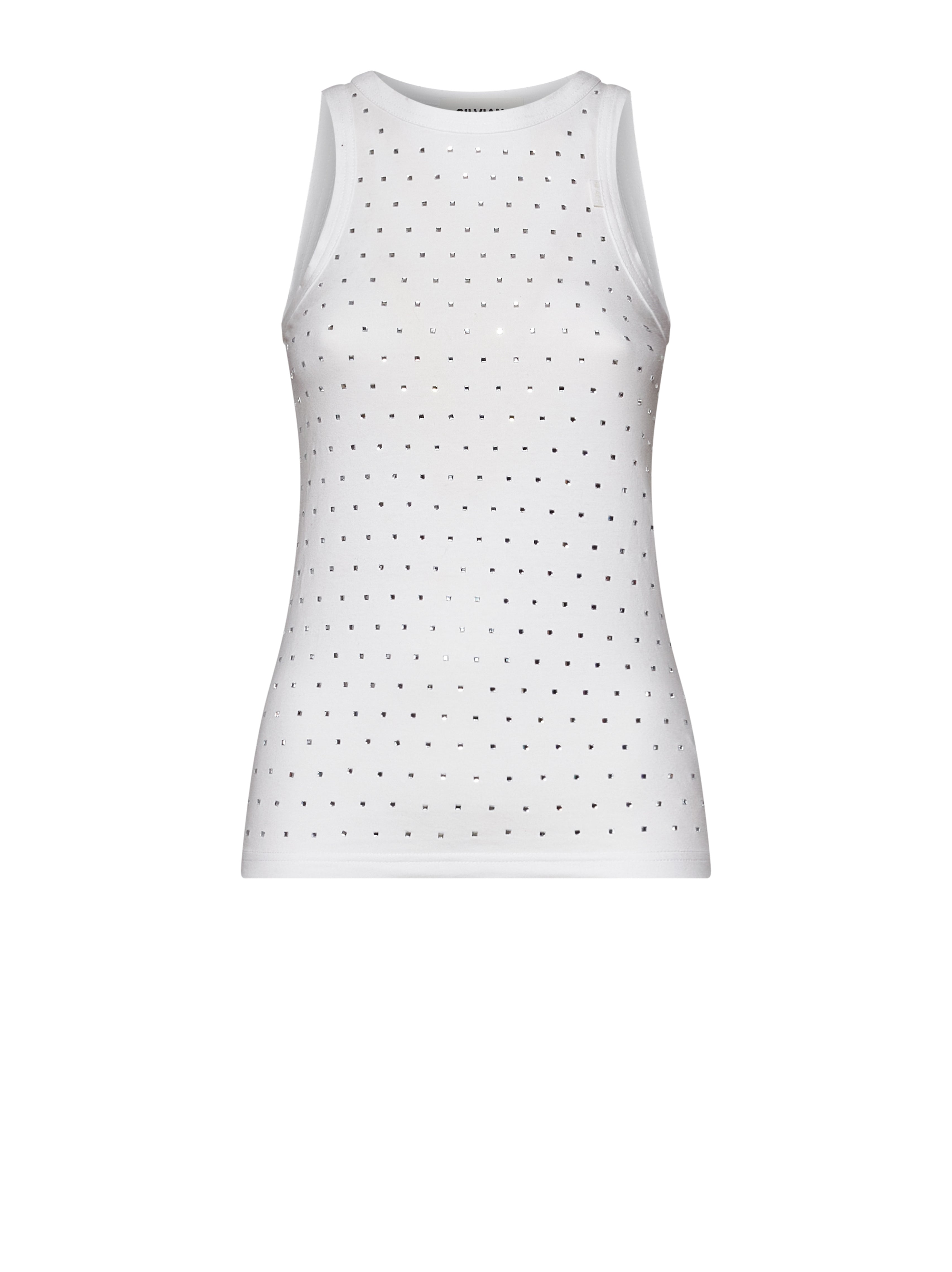 T-shirt smanicata con micro motivo e design essenziale CANOTTA Silvian Heach