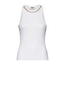 T-shirt smanicata con dettaglio gioiello al collo CANOTTA Silvian Heach
