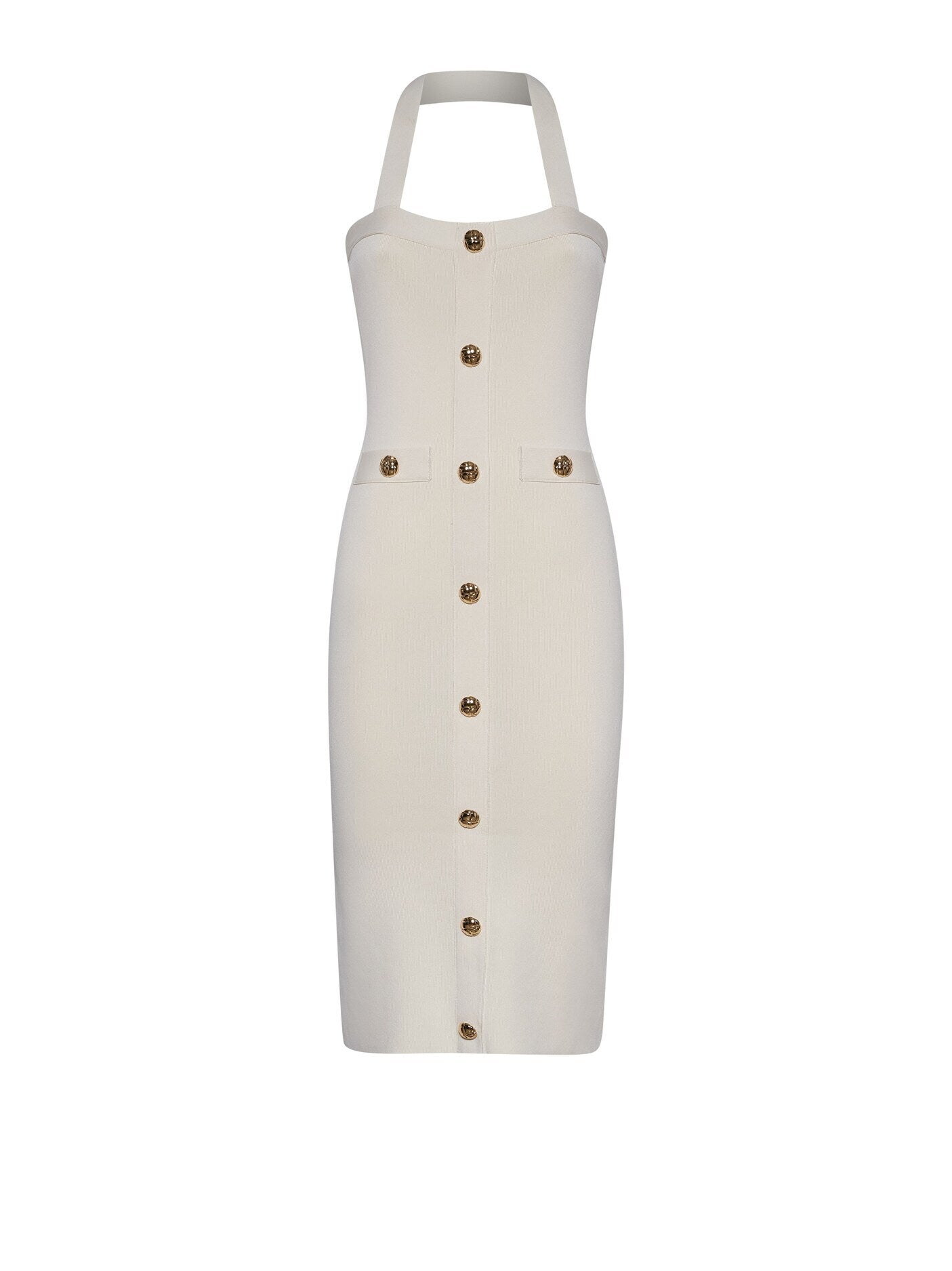 Abito con scollo halter e chiusura frontale decorativa - Silvian Heach