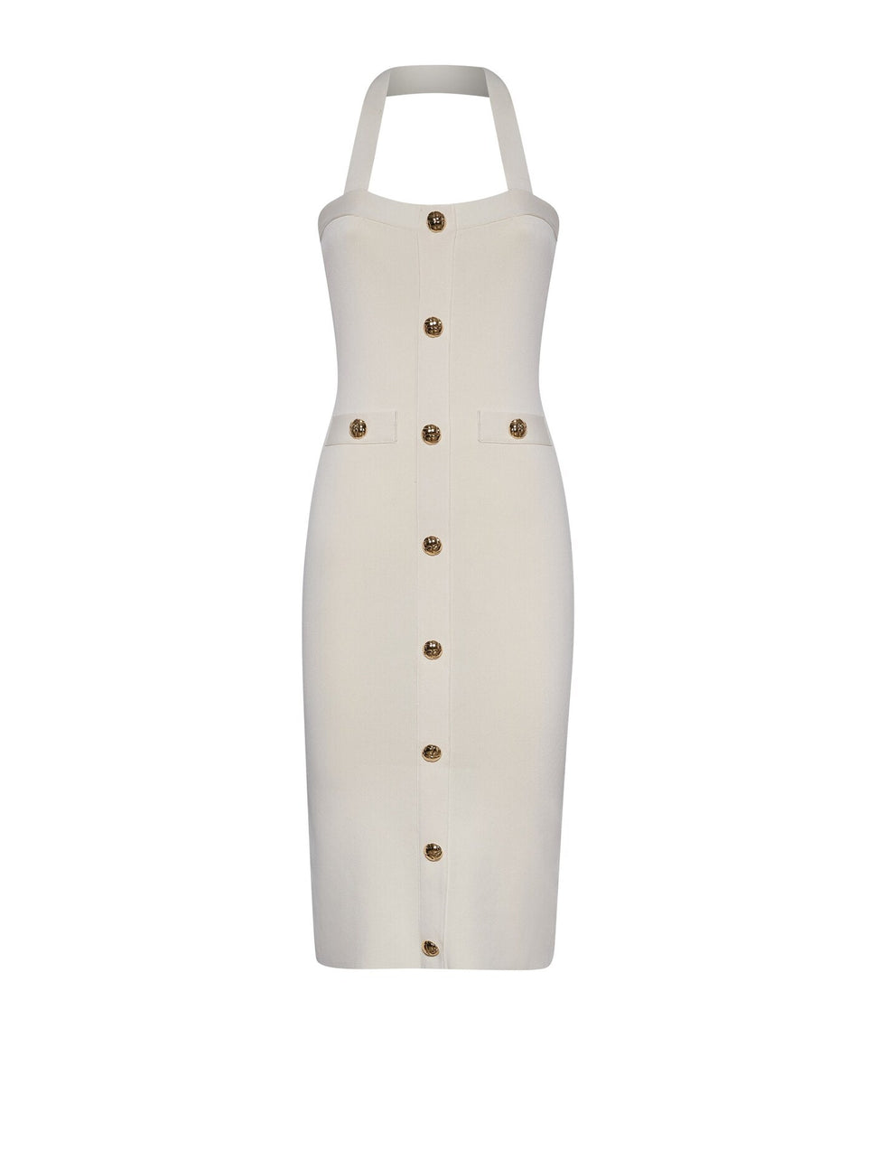 Abito con scollo halter e chiusura frontale decorativa - Silvian Heach