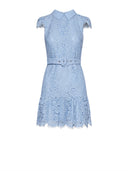 Short Dress with Classic Collar and Decorated Surface - Silvian Heach