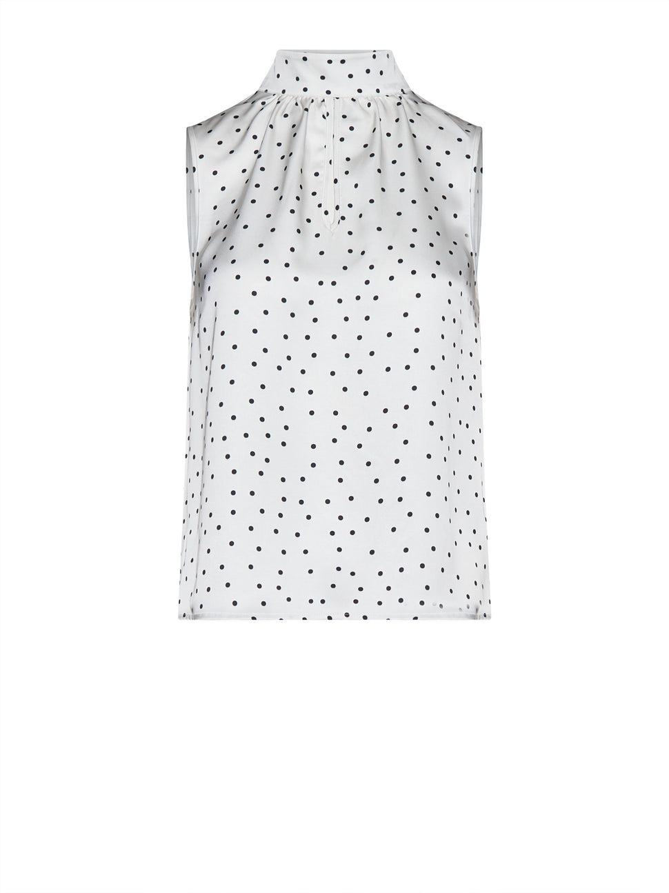 Top smanicato con collo alto e micro motivo - Silvian Heach