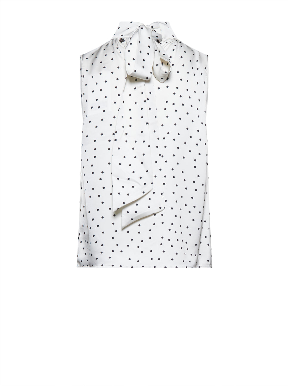 Top smanicato con collo alto e micro motivo - Silvian Heach