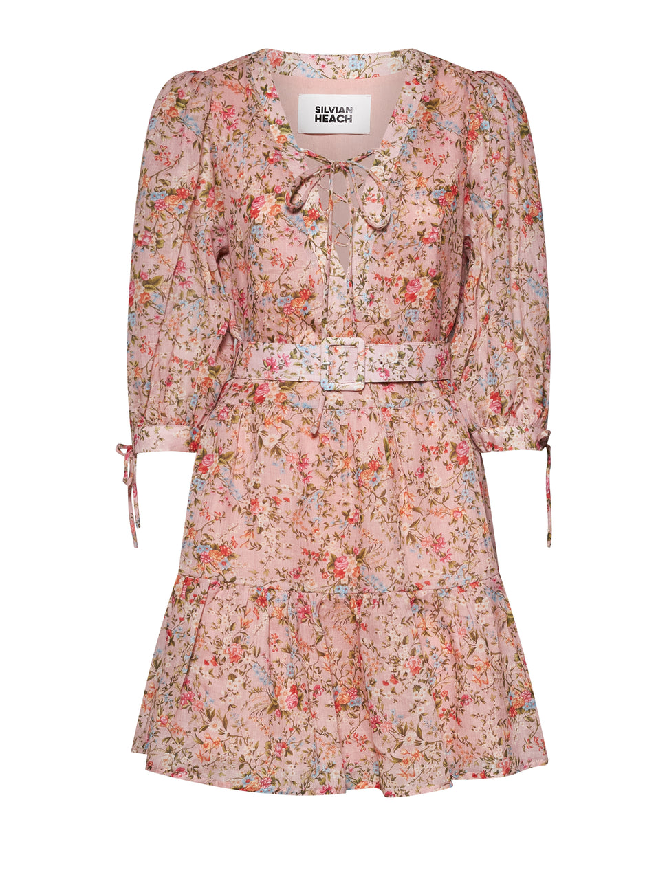 Abito con Motivo Floreale e Dettaglio in Vita - Silvian Heach