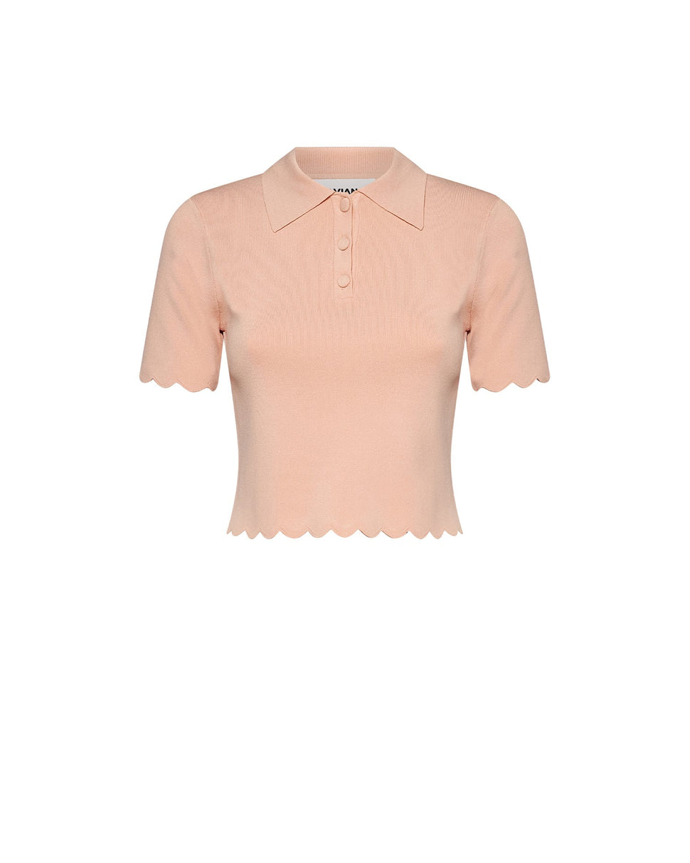 Top with collar and wavy profiles with a refined design - Silvian Heach