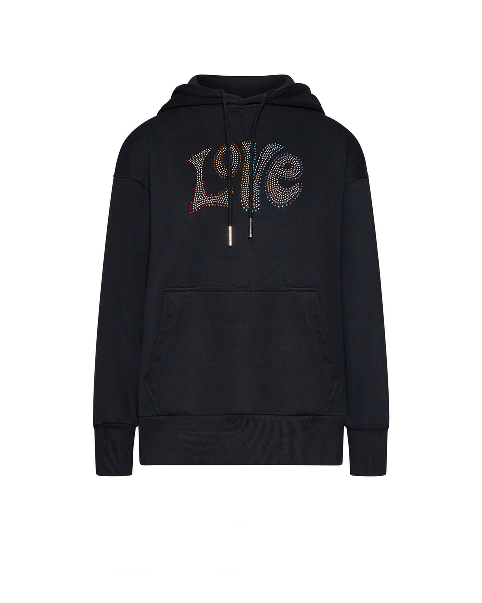 Sweatshirt with hood and decorative detail on the front - Silvian Heach