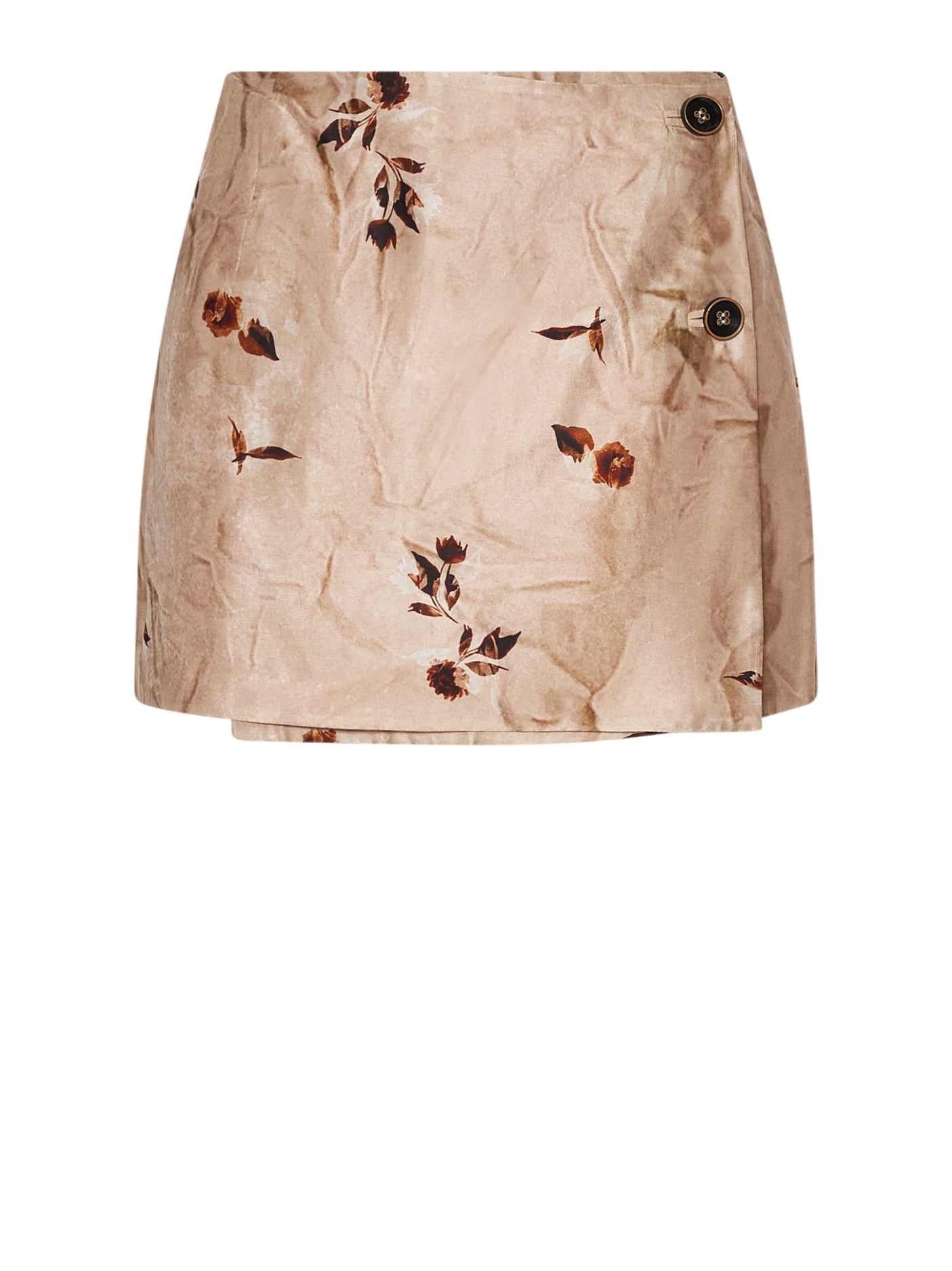 Gonna corta con motivo floreale e bottoni decorativi - Silvian Heach