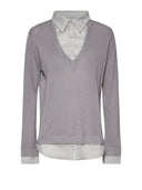 Maglia con effetto stratificato e scollo a V - Silvian Heach