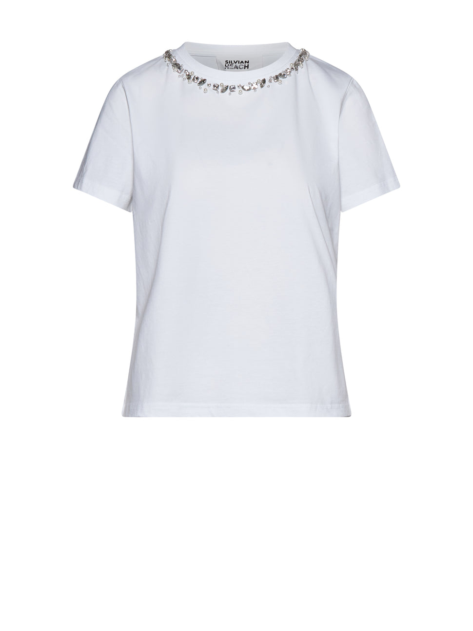 T-shirt con scollo gioiello e design essenziale - Silvian Heach