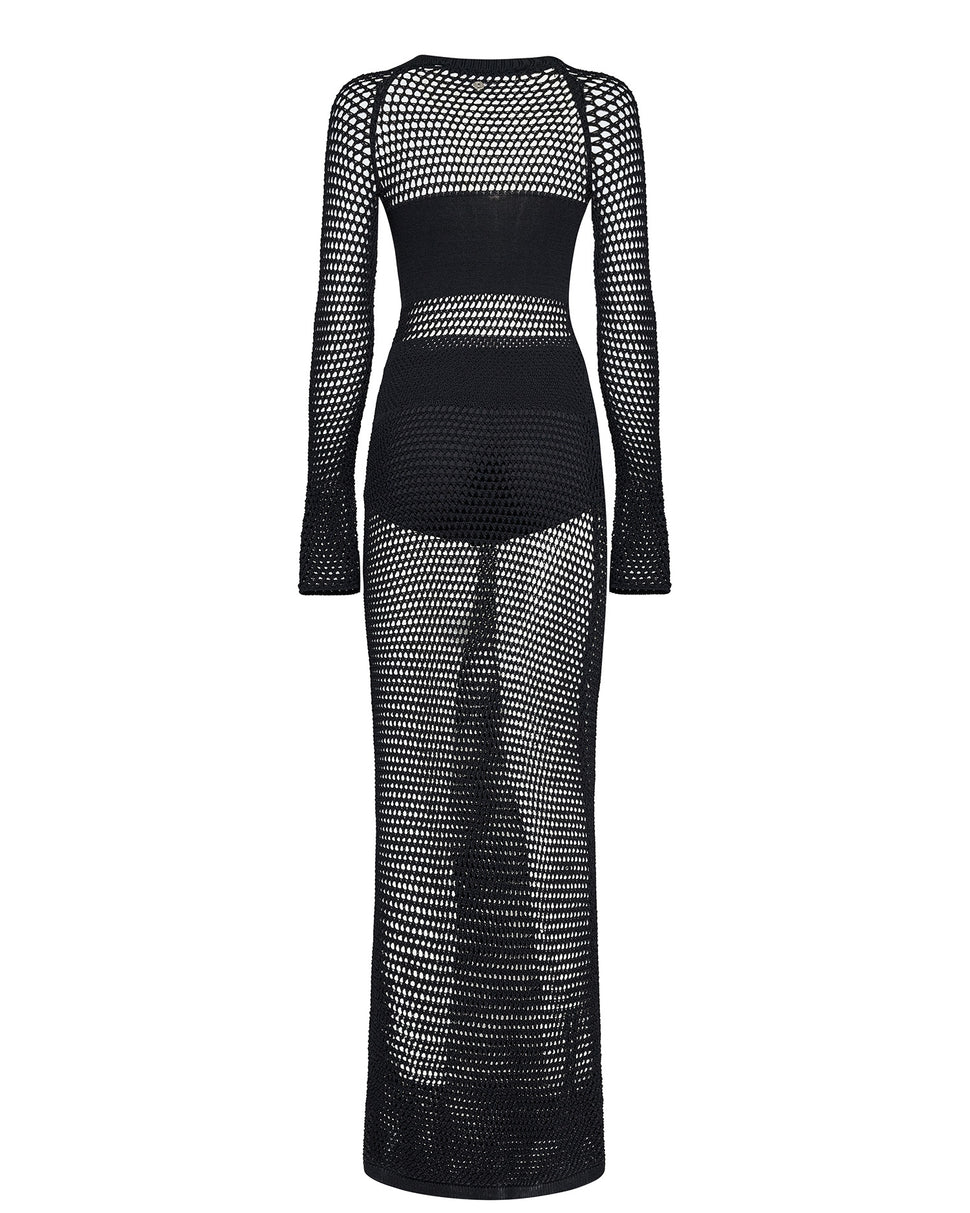 Abito lungo con struttura a rete e design scultoreo - Silvian Heach